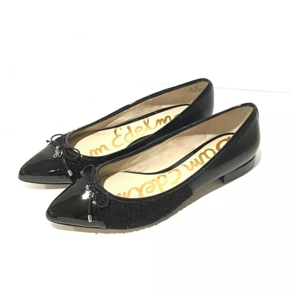 Sam Edelman Lilly Black Leather Tweed Flat Pointed